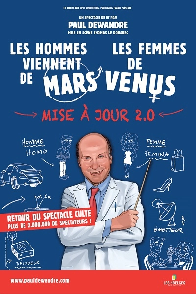 Affiche de l'évènement : LES HOMMES VIENNENT DE MARS, LES FEMMES DE VENUS MISE A JOUR 2.0 Affiche de l'évènement : LES HOMMES VIENNENT DE MARS, LES FEMMES DE VENUS MISE A JOUR 2.0
